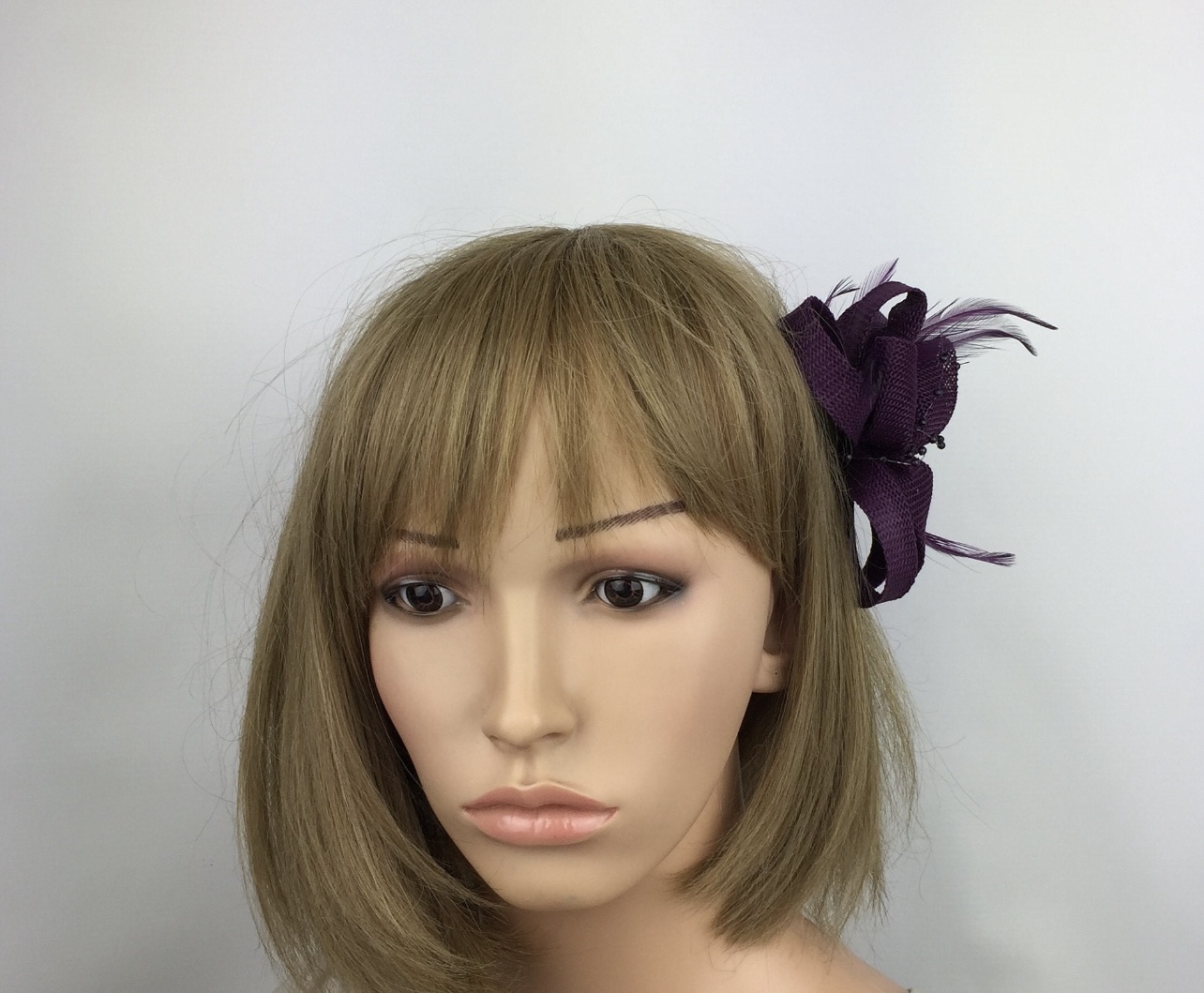 Purple Sinamay Flower Fascinator - Image 4
