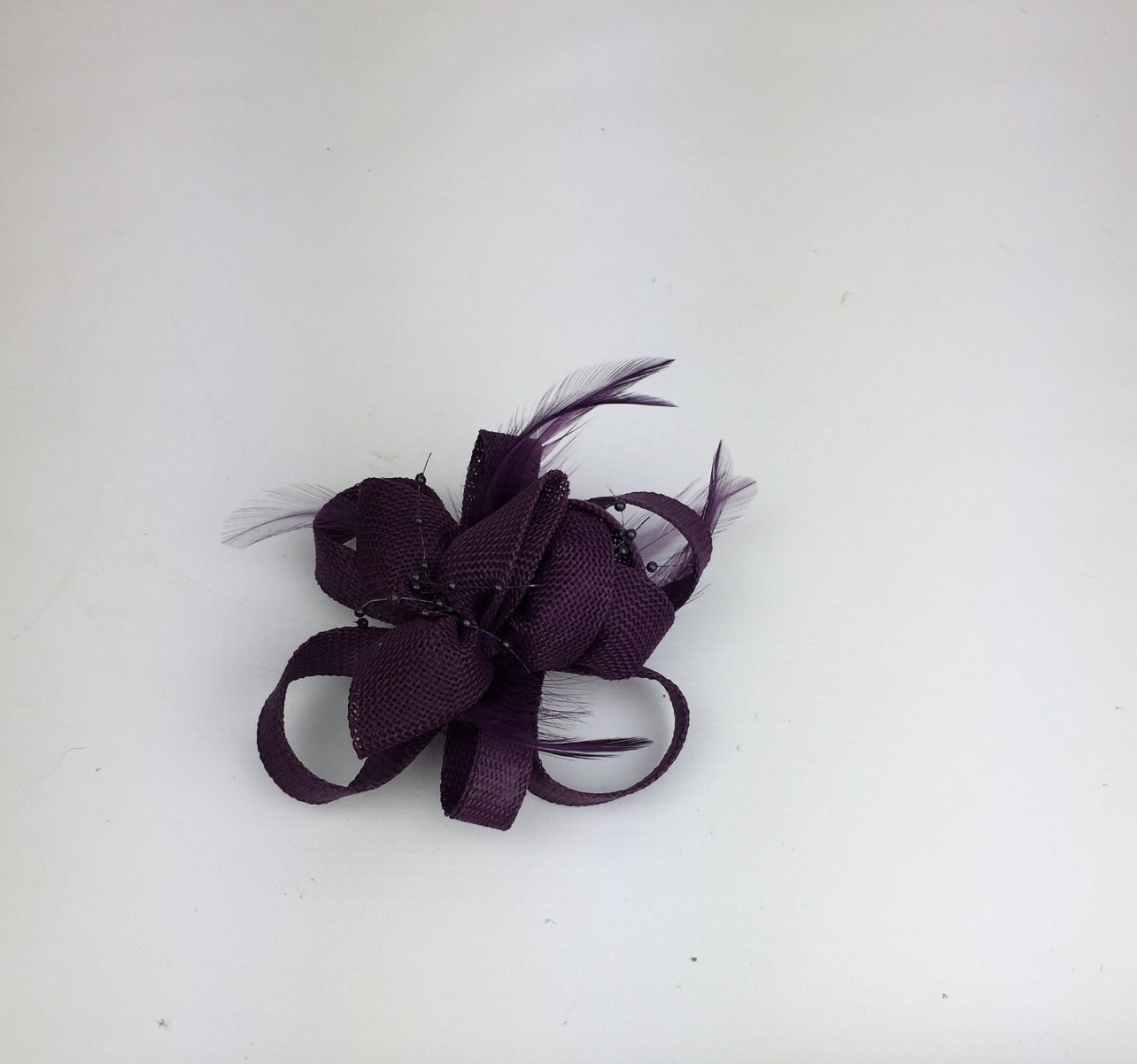 Purple Sinamay Flower Fascinator - Image 5