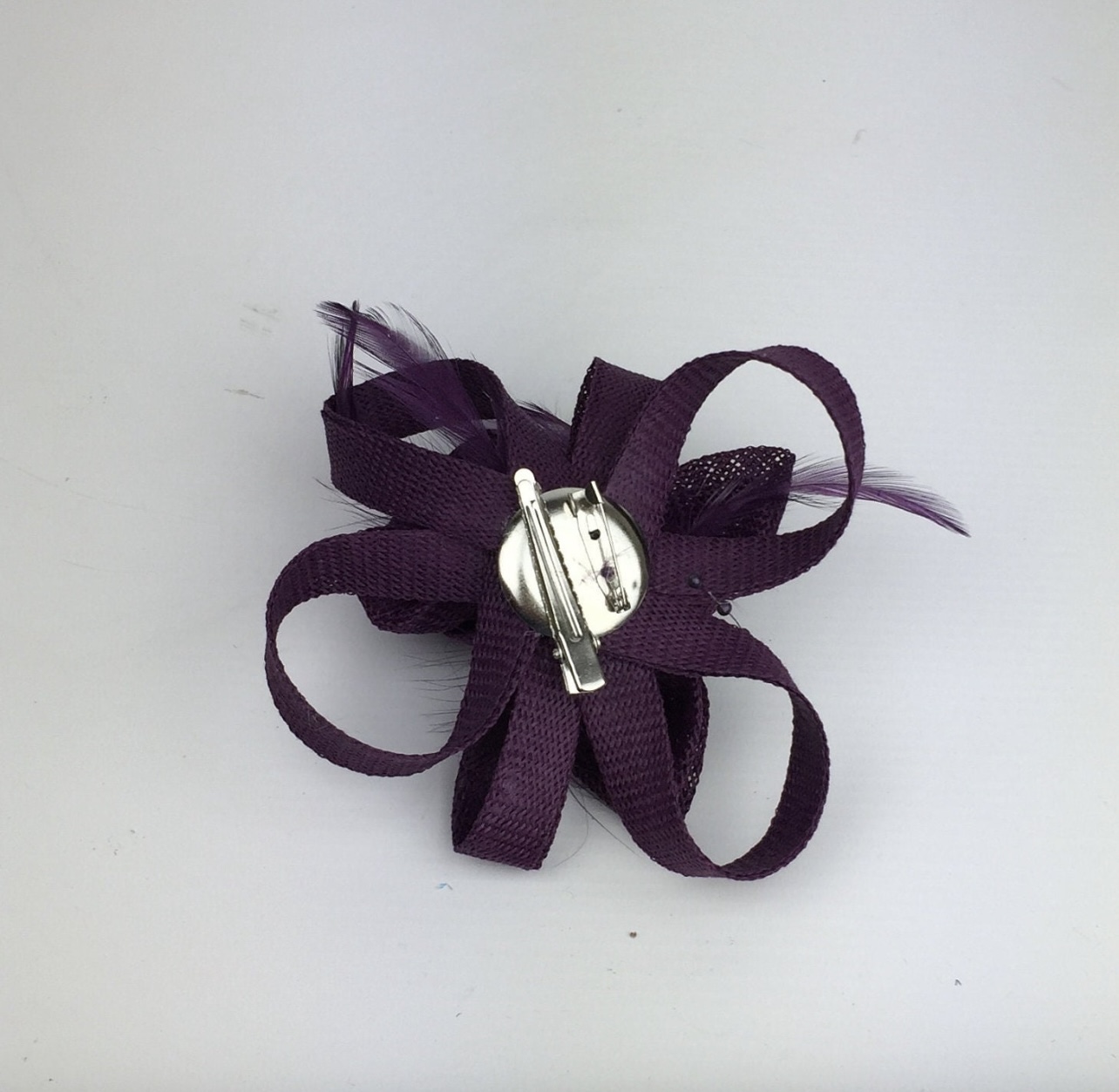 Purple Sinamay Flower Fascinator - Image 7