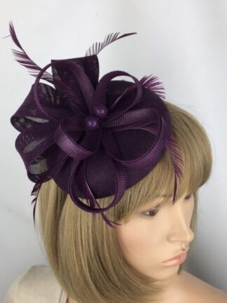 Purple Fascinator Purple Pillbox Hatinator