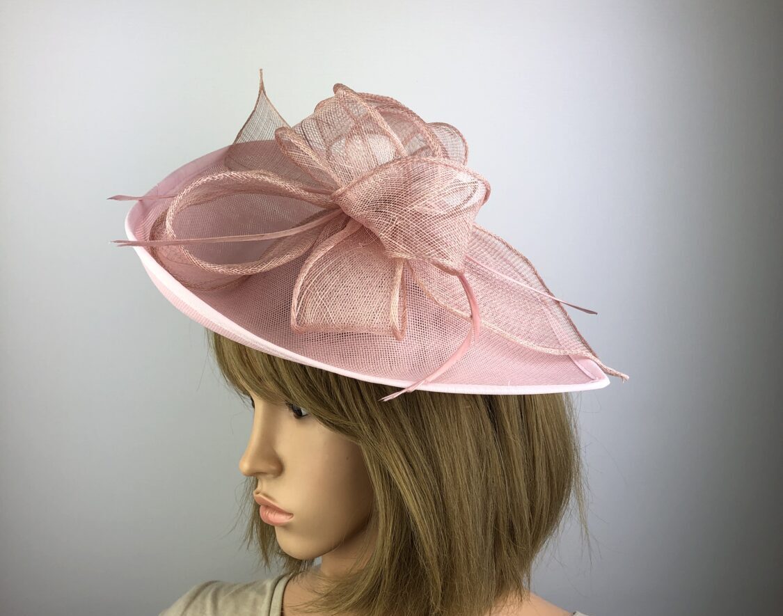 Pink Wedding Hatinator - Large Teardrop Fascinator - Image 3