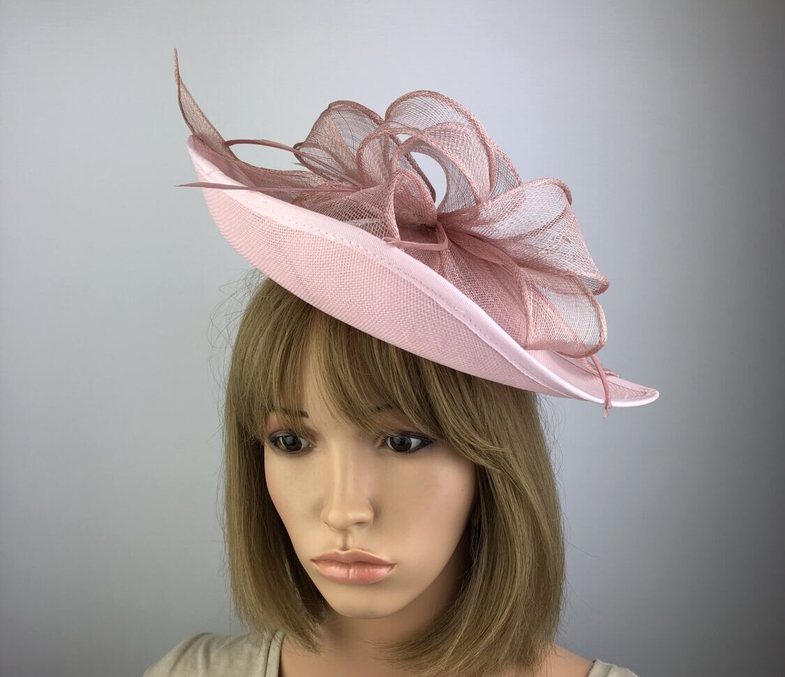 Pink Wedding Hatinator - Large Teardrop Fascinator - Image 6