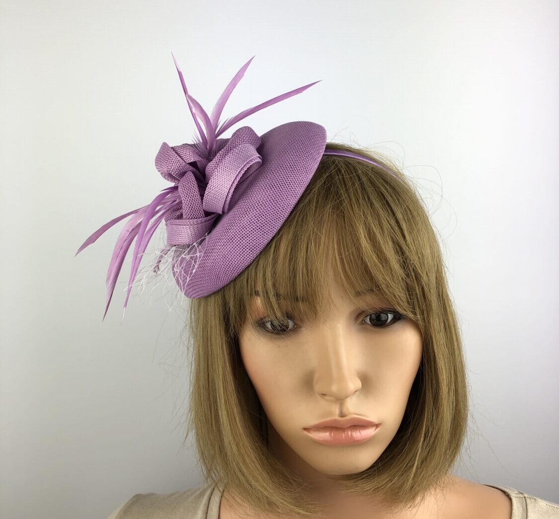 Lilac and White Fascinator Handmade Unique Fascinator - Image 3