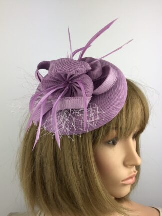 Lilac and White Fascinator Handmade Unique Fascinator