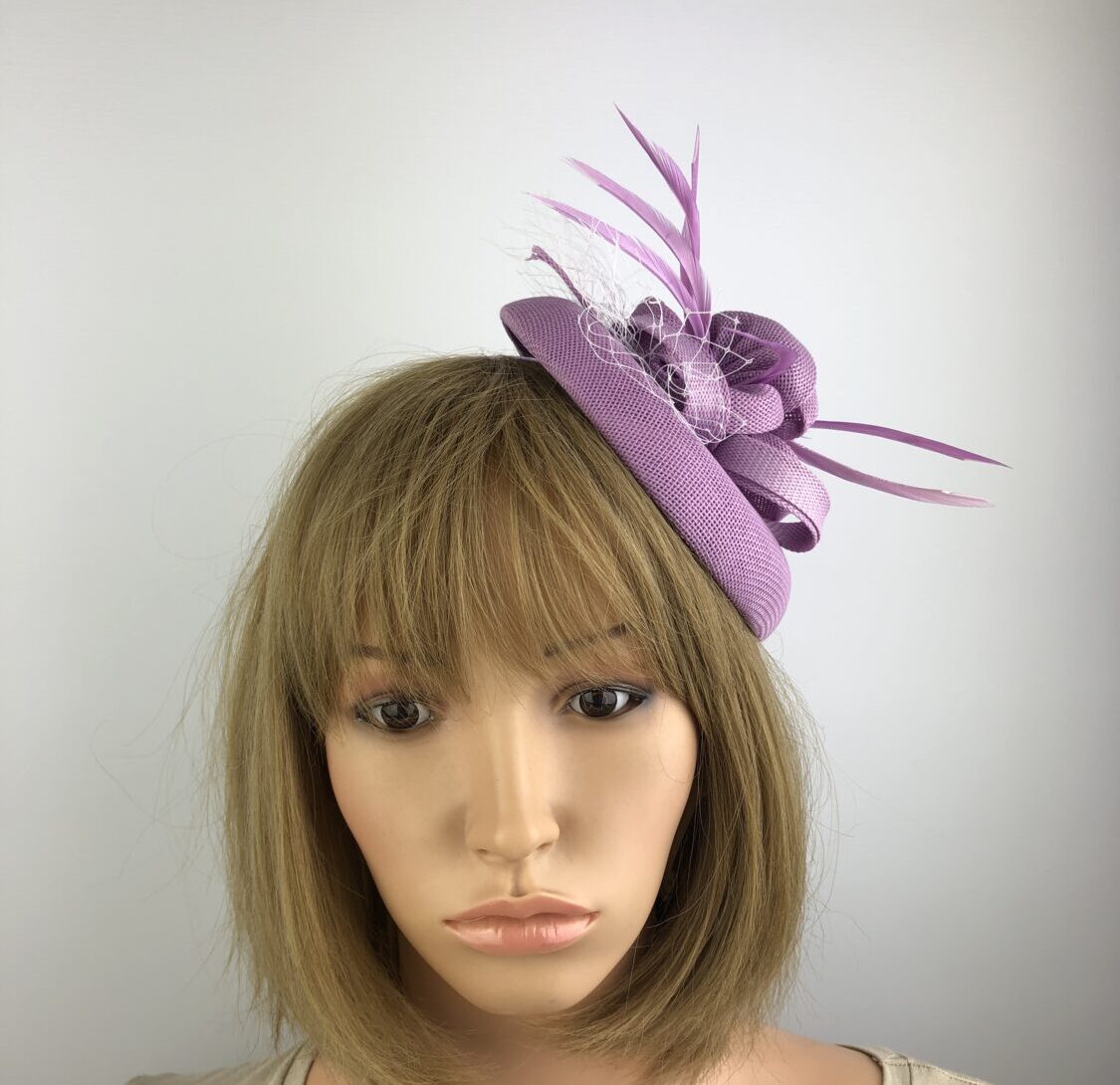 Lilac and White Fascinator Handmade Unique Fascinator - Image 4