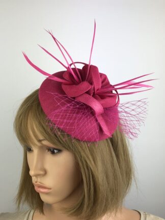 Fuchsia Pink Handmade Unique Fascinator