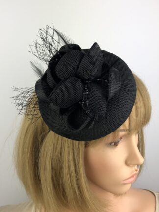 Black Handmade Unique Fascinator