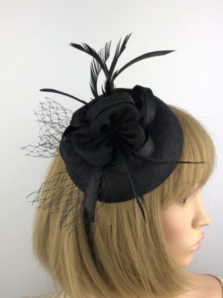 Black Handmade Unique Fascinator