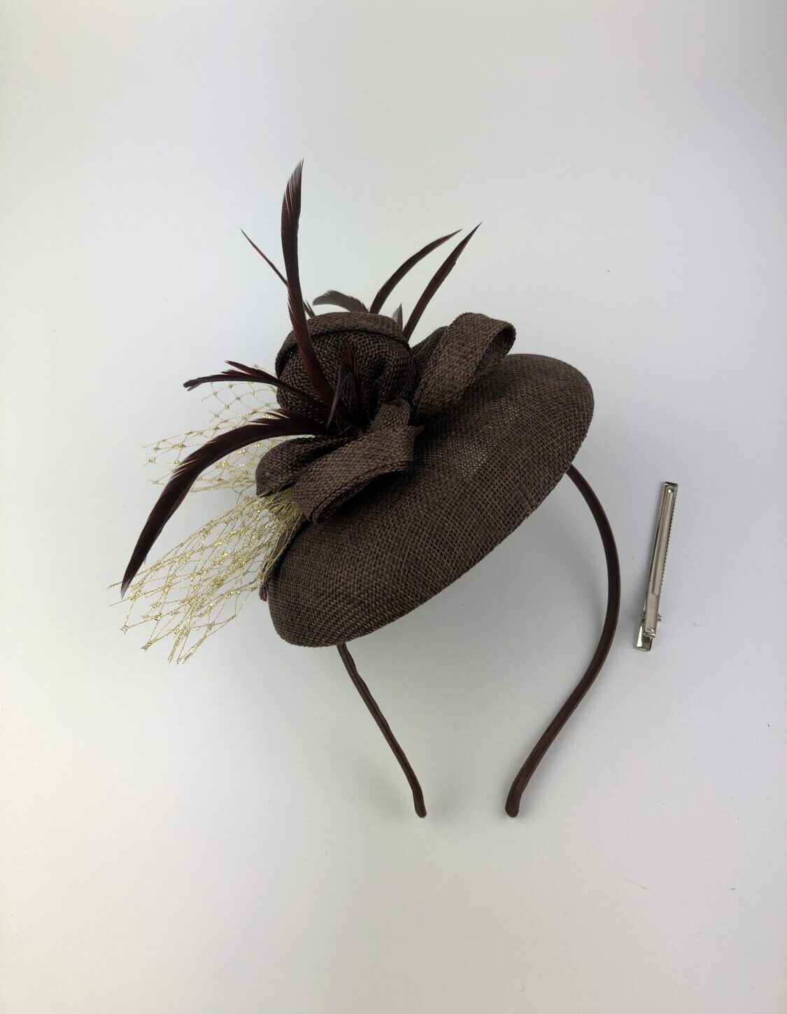 Brown Handmade Unique Fascinator - Image 5