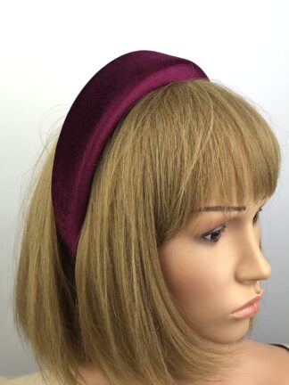 Elegant Burgundy Velvet Headband