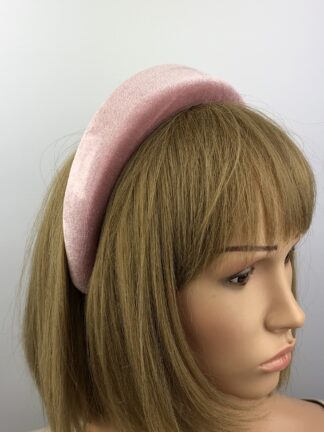 Blush Pink Velvet Padded Headband Hairband