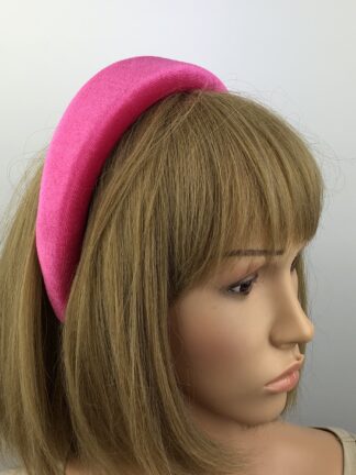 Fuchsia Pink Padded Headband – Bold Hair Accessory for Special Occasions