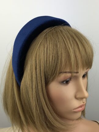 Navy Blue Velvet Padded Headband