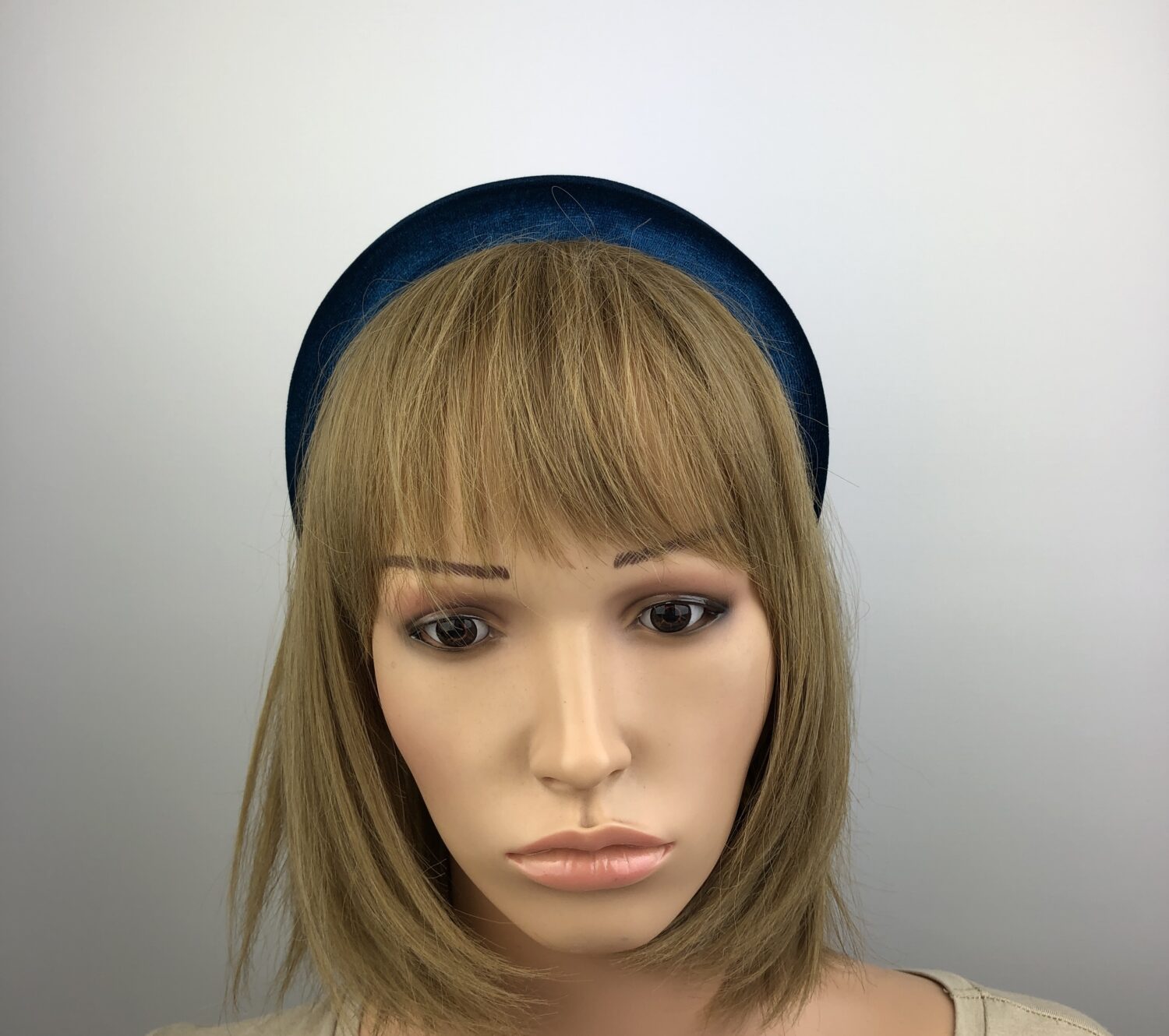 Teal Blue Velvet Padded Headband - Image 2