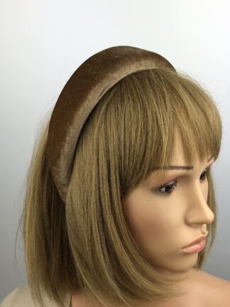 Brown Velvet Padded Headband