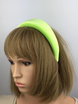 Bright Green Velvet Padded Headband