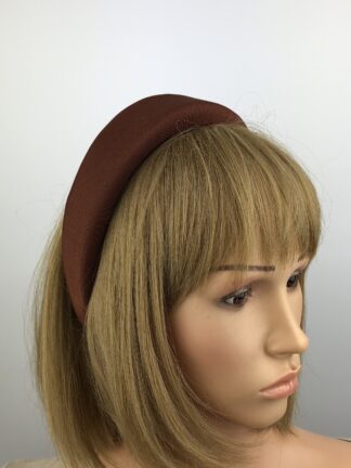 Elegant Brown Padded Headband | Statement Party Hairband