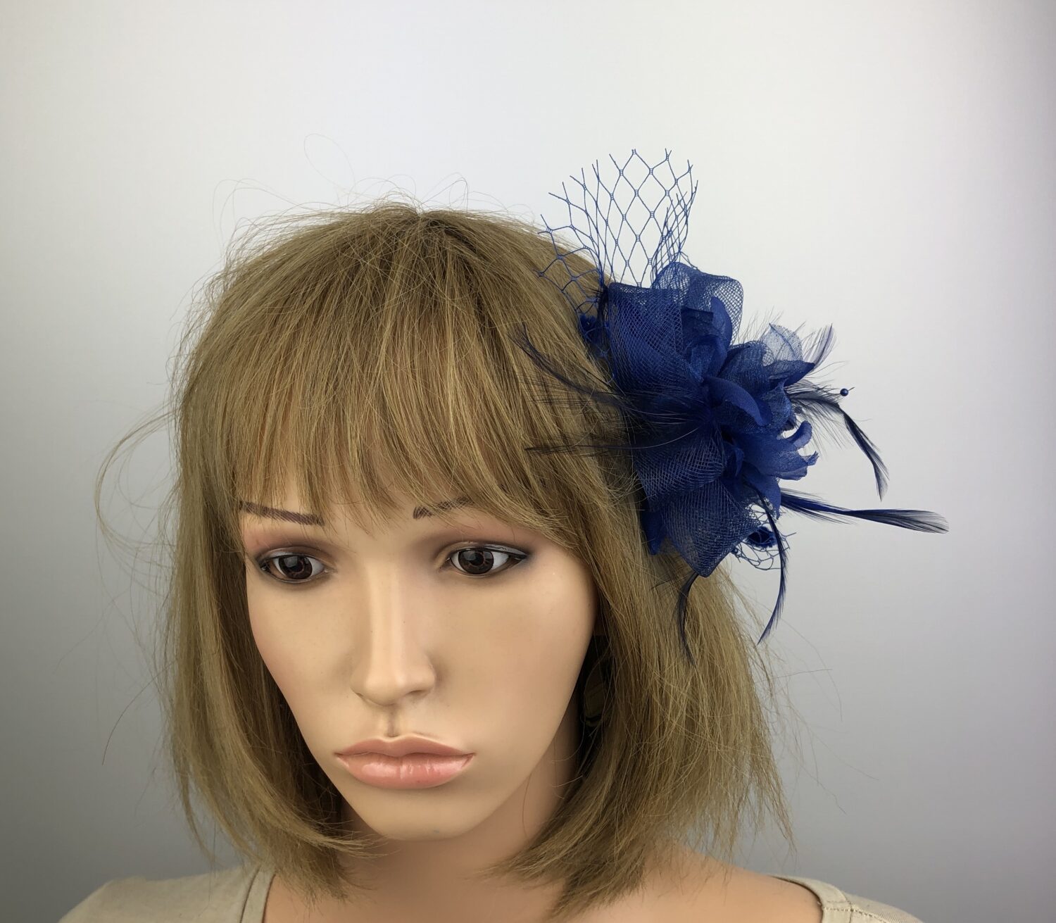 Blue Flower Corsage Fascinator - Image 4