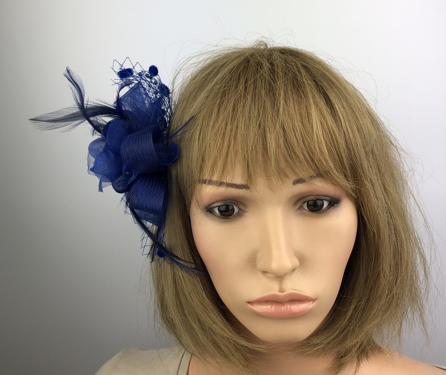 Blue Flower Corsage Fascinator - Image 3