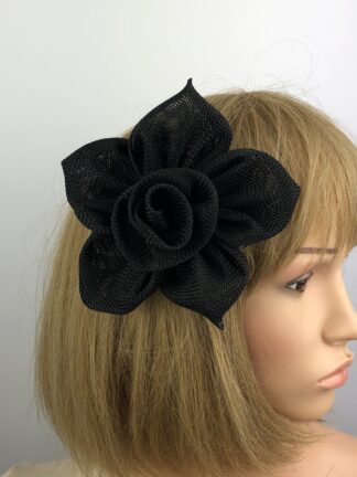 Black Fascinator - Flower