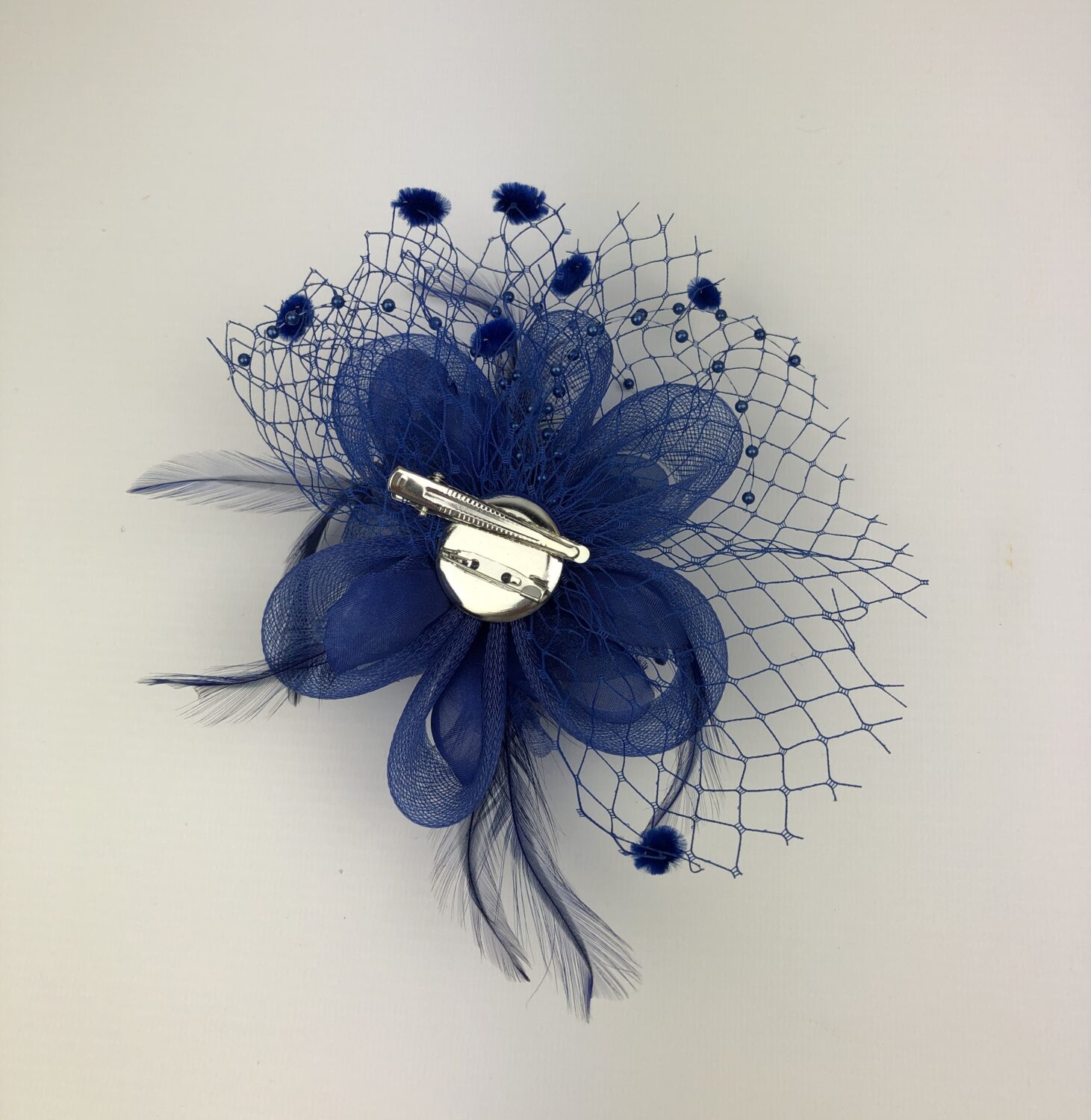 Blue Flower Corsage Fascinator - Image 6