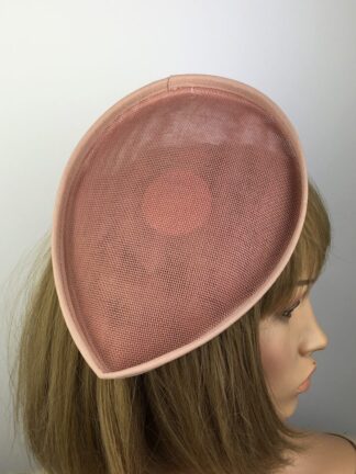 Blush Pink Fascinator Base Teardrop Shape Hat Millinery Base