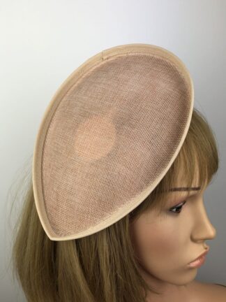 Champagne Nude Fascinator Base Teardrop Shape Hat Millinery Base