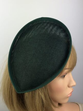 Dark Green Teardrop Fascinator Base – DIY Hair Accessory Kit for Weddings & Special Occasions