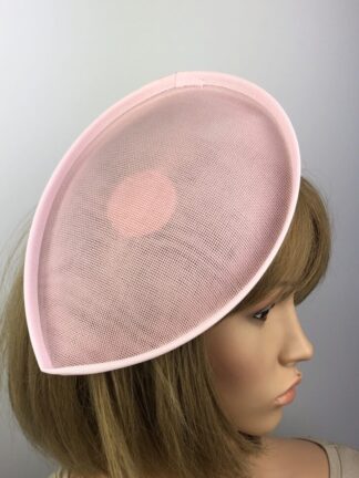 Light Pink Fascinator Base Teardrop Shape Hat Millinery Base