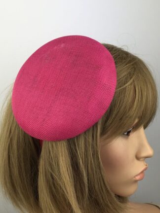 Fuchsia Pink Fascinator Base Pillbox Style Hat Millinery Base