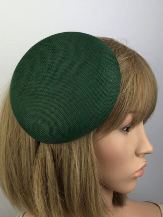 Green Fascinator Base Pillbox Style Hat Millinery Base