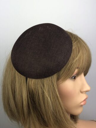 Brown Fascinator Base Pillbox Style Hat Millinery Base