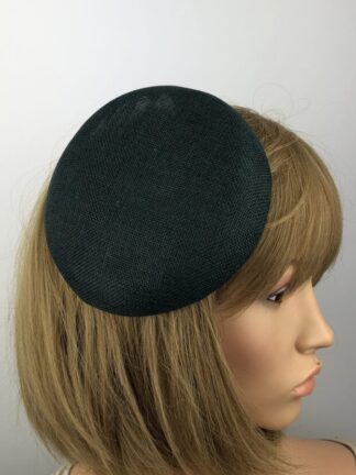 Dark Green Fascinator Base Pillbox Style Hat Millinery Base