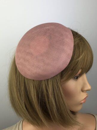 Blush Pink Fascinator Base Pillbox Style Hat Millinery Base