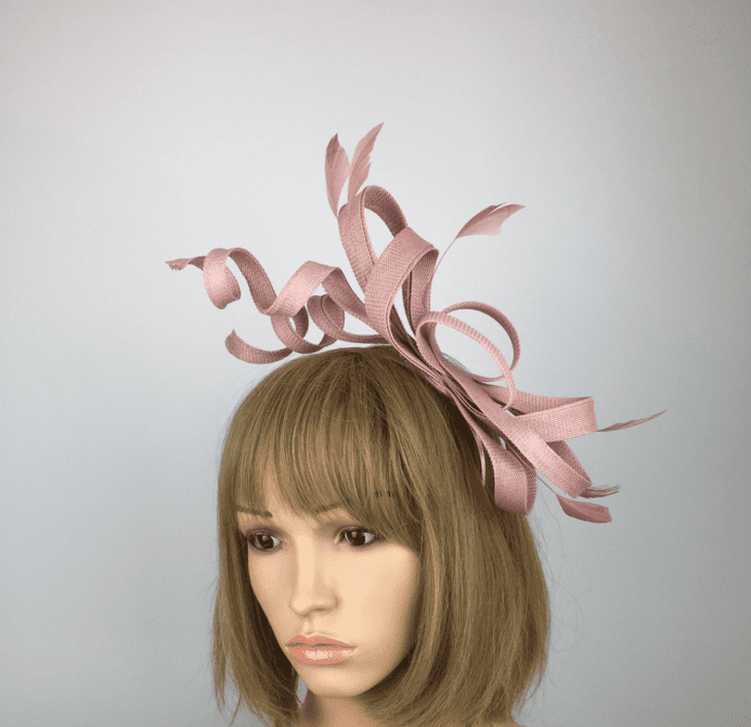 Blush Pink Bow Fascinator - Image 3