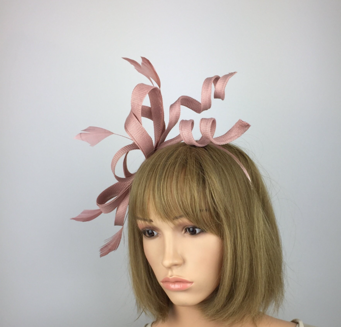 Blush Pink Bow Fascinator - Image 4