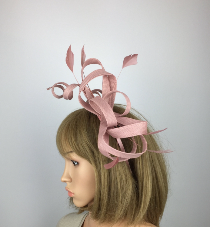 Blush Pink Bow Fascinator - Image 6