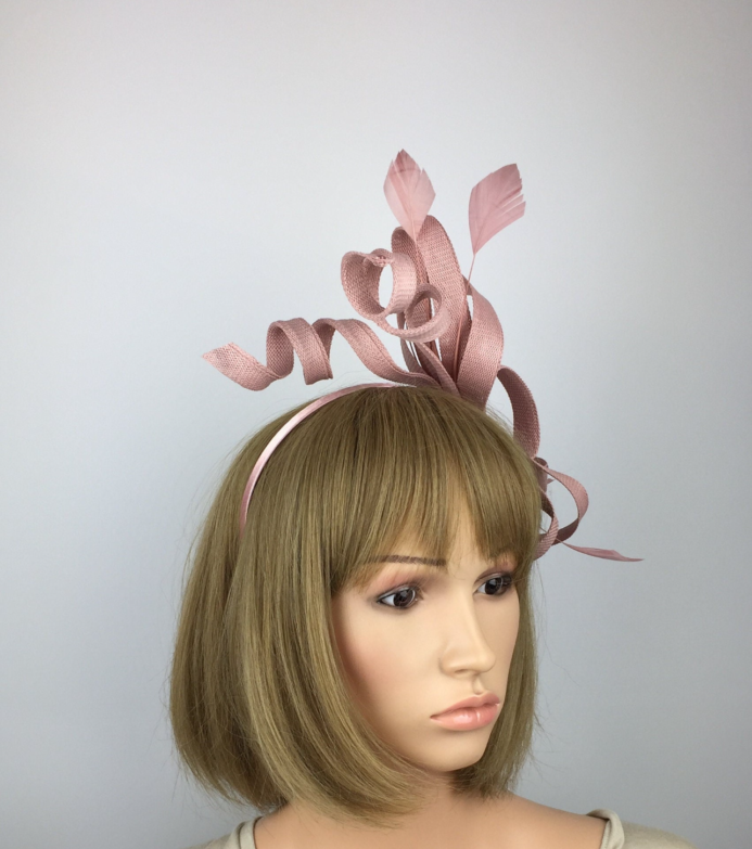 Blush Pink Bow Fascinator - Image 5