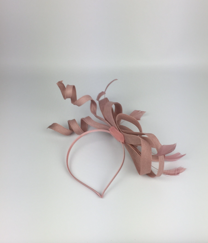 Blush Pink Bow Fascinator - Image 9