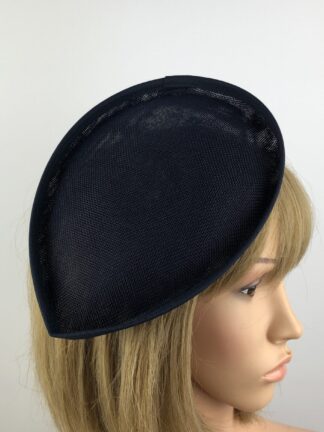 Navy Blue Fascinator Base Teardrop Shape Hat Millinery Base